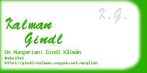 kalman gindl business card